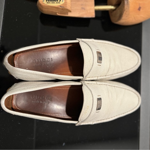 Gucci Leather Driving Shoes in White - Men’s (8.5) - Picture 10 of 13
